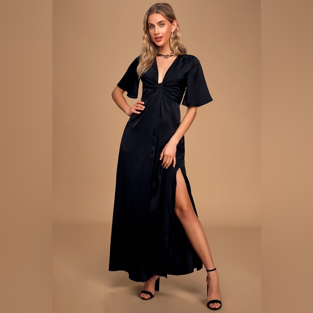 Lulu's Black Maxi Formal Dress